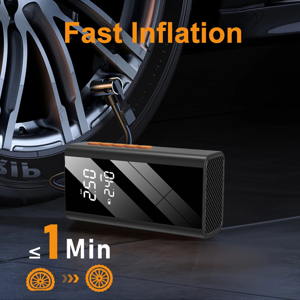 EAFC 1200A Car Jump Starter Power Bank Portable 150PSI Air Pump Car Battery Emergency Boosters Starting Device Car Starter