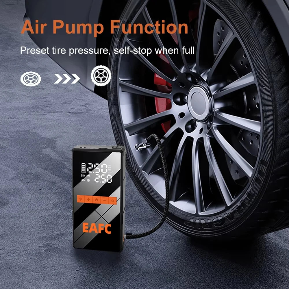 EAFC 150PSI Air Pump Car Battery Emergency Boosters 5000A Car Jump Starter Power Bank Portable Starting Device Car Starter