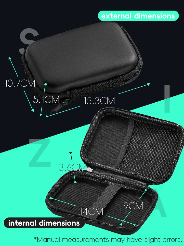 DATA FROG EVA Protective Case For R36S / R35S / RG35XX / Miyoo Mini Plus Retro Handheld Console Storage Bag Shockproof Carrying