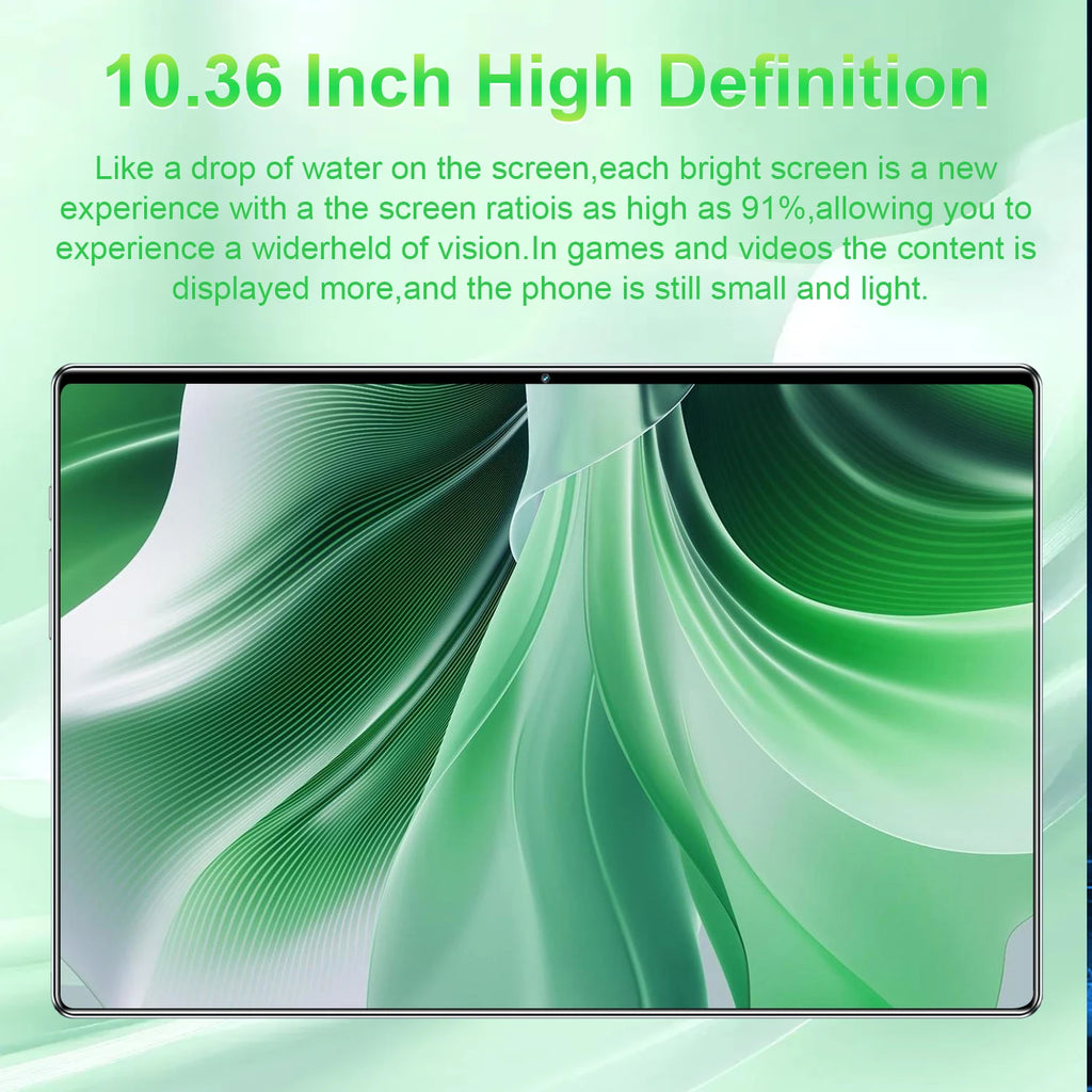 2026 10.36Inch Tablet Android 16GB RAM 1TB ROM 16MP 32MP Android 13.0 20000mAh 14 core 5G Dual SIM Bluetooth WiFi GPS Global Version