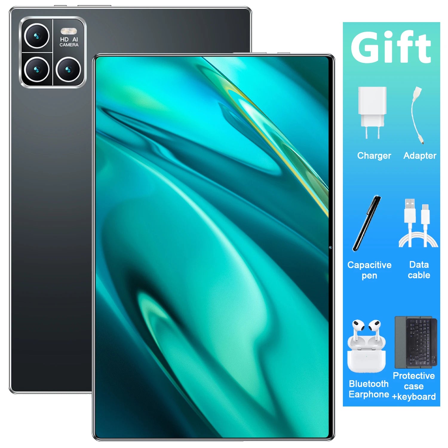 2026 10.36Inch Tablet Android 16GB RAM 1TB ROM 16MP 32MP Android 13.0 20000mAh 14 core 5G Dual SIM Bluetooth WiFi GPS Global Version