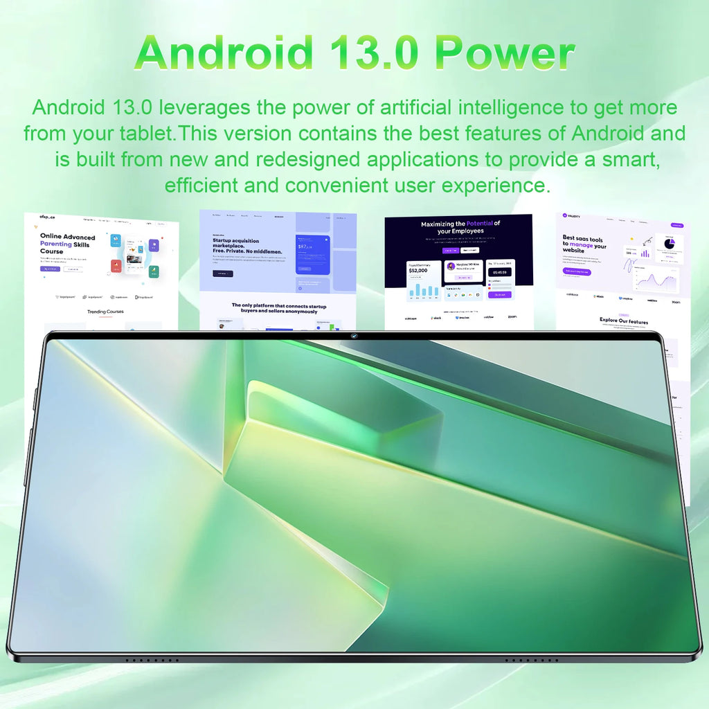 2026 10.36Inch Tablet Android 16GB RAM 1TB ROM 16MP 32MP Android 13.0 20000mAh 14 core 5G Dual SIM Bluetooth WiFi GPS Global Version