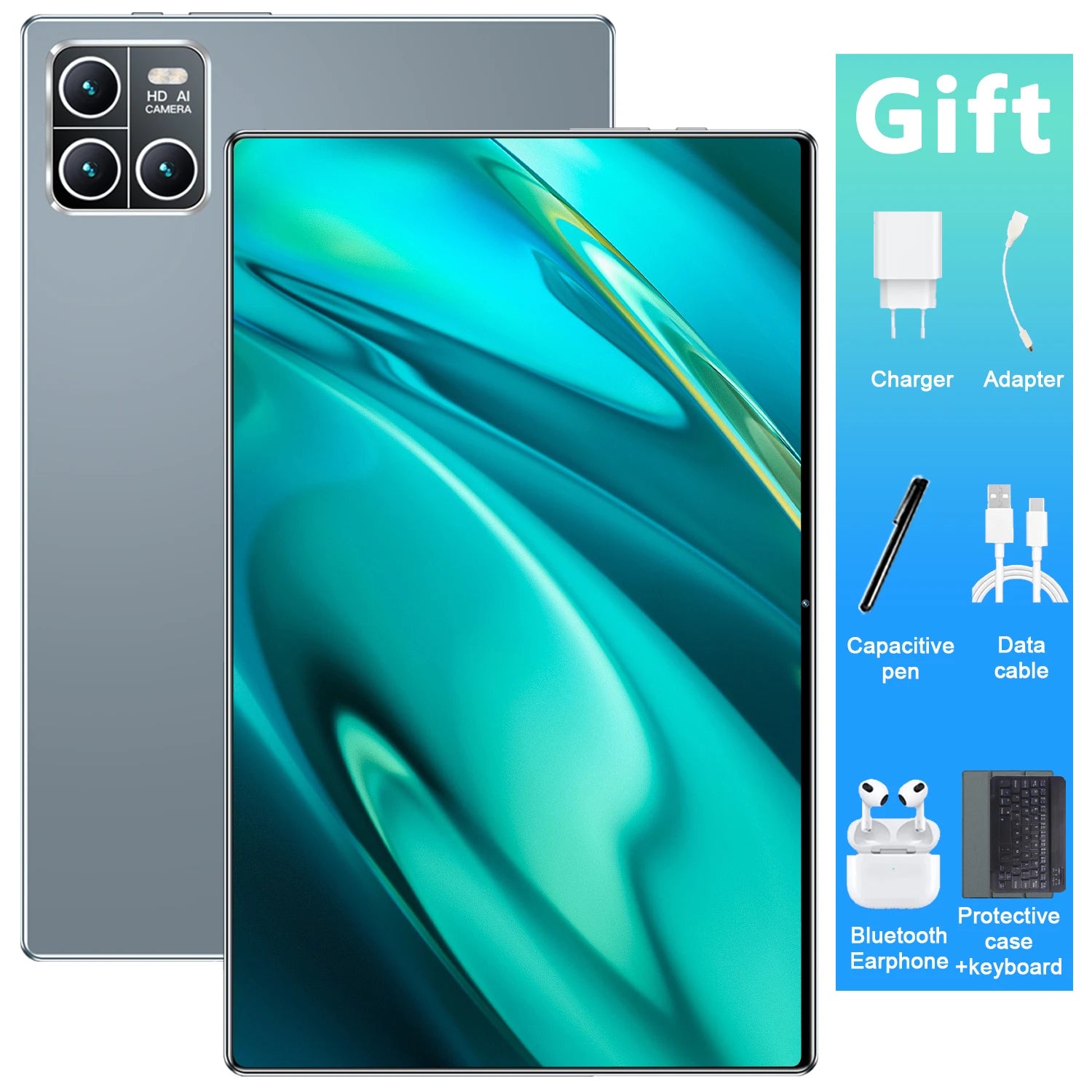 2026 10.36Inch Tablet Android 16GB RAM 1TB ROM 16MP 32MP Android 13.0 20000mAh 14 core 5G Dual SIM Bluetooth WiFi GPS Global Version