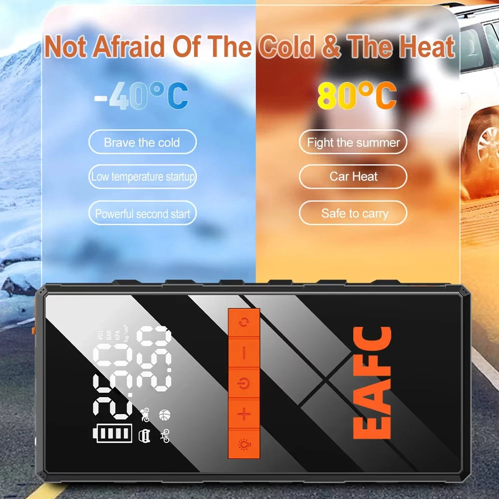 EAFC 150PSI Air Pump Car Battery Emergency Boosters 5000A Car Jump Starter Power Bank Portable Starting Device Car Starter