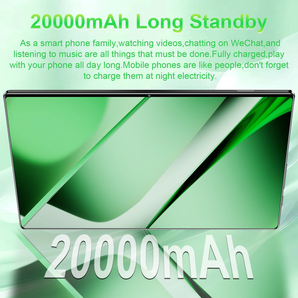 2026 10.36Inch Tablet Android 16GB RAM 1TB ROM 16MP 32MP Android 13.0 20000mAh 14 core 5G Dual SIM Bluetooth WiFi GPS Global Version
