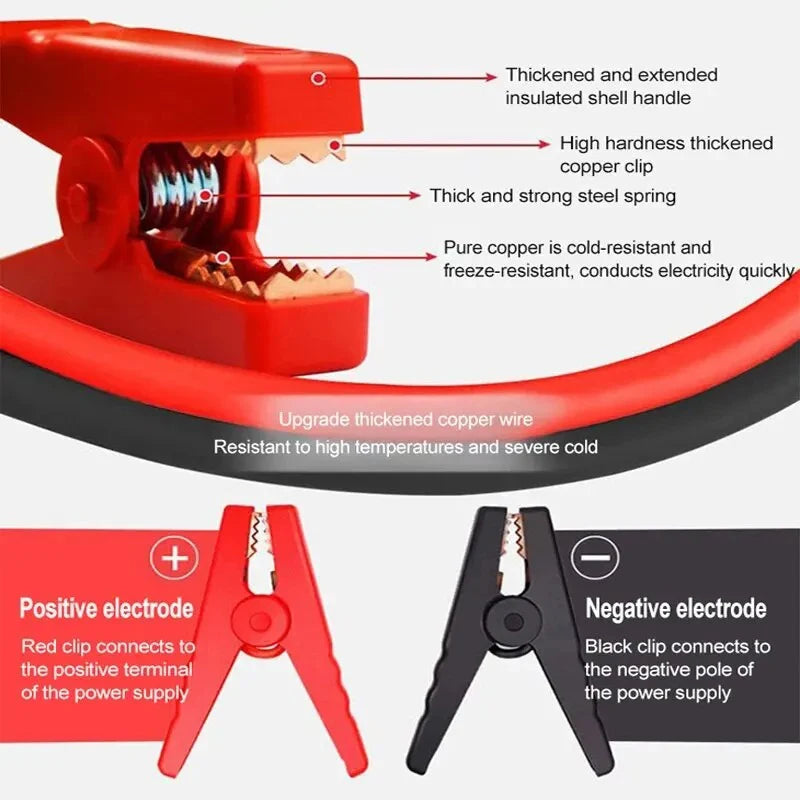 EAFC 2000A / 600A Car Jump Starter Portable Power Bank  Car Battery Booster 12V Auxiliary Starting Device for Diesel Gasoline