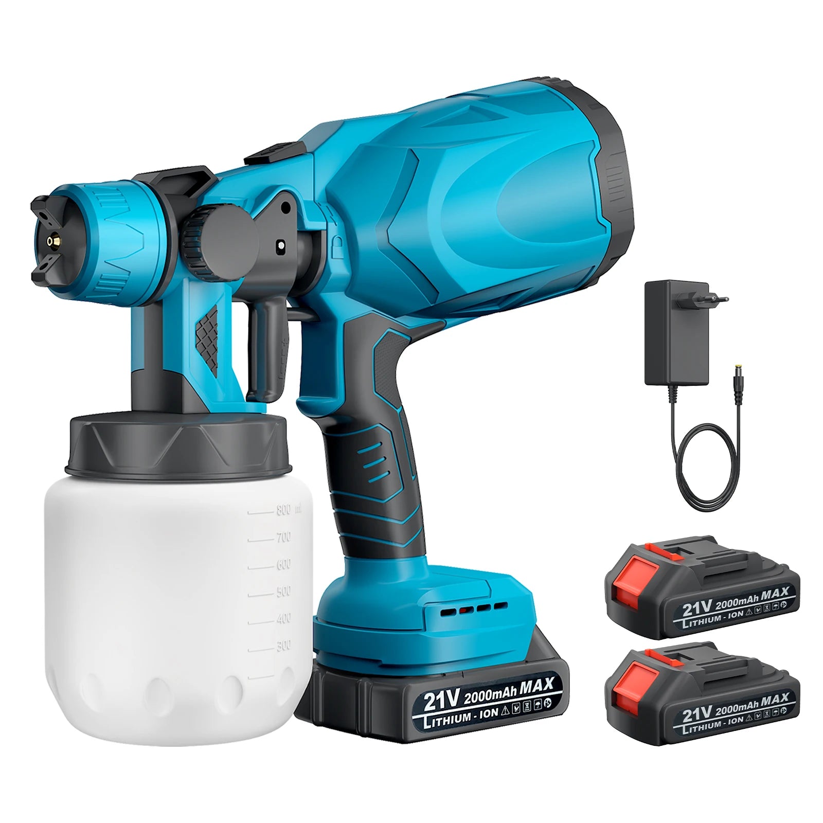 800ML Cordless Electric Spray Gun Portable Household Paint Sprayer Auto Furniture Steel Coating Airbrush For Makita 18V Battery