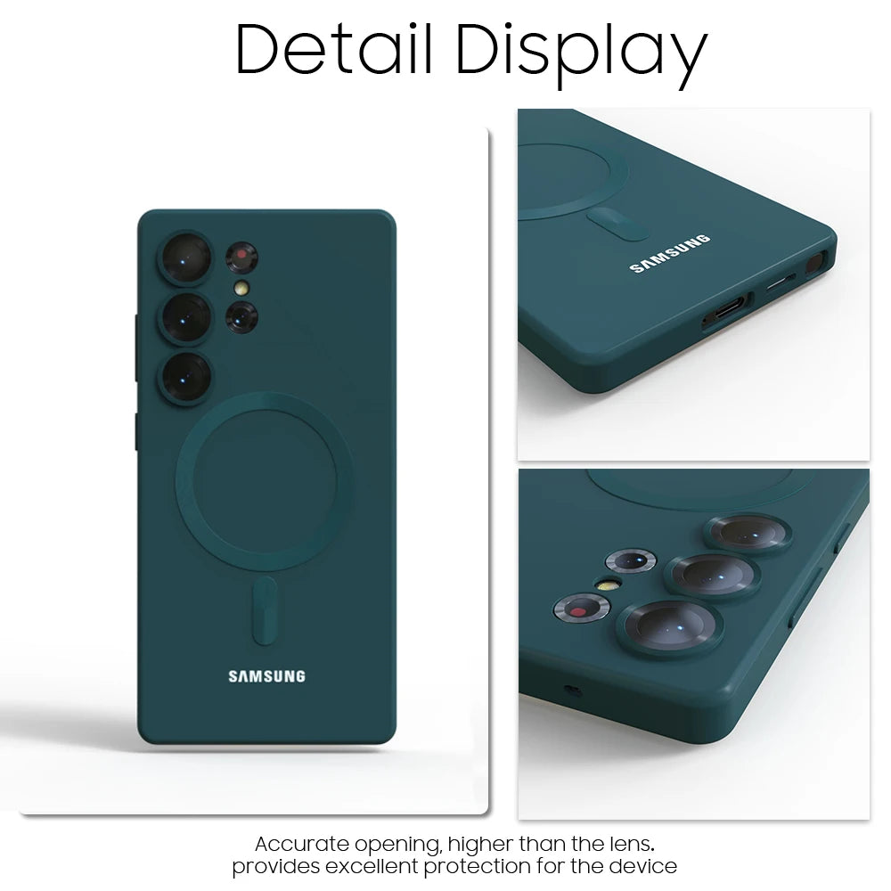 For Samsung Galaxy S25 S24 S23 S22 S21 S26 Plus S20 FE Ultra 5G S26Ultra Magnetic Case Shockproof Protective Back Cover Funda