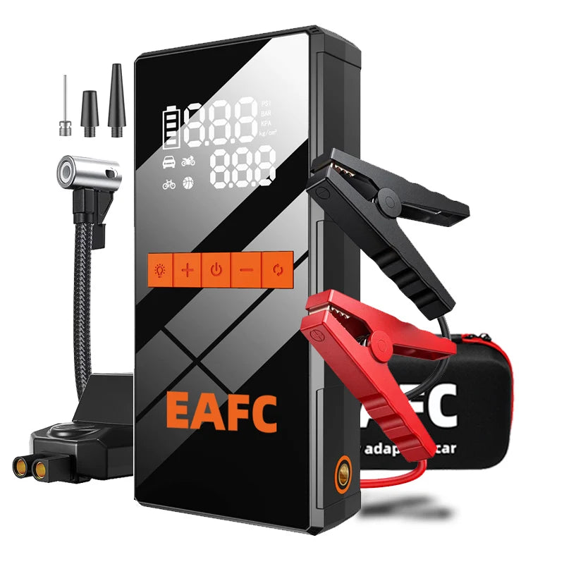 EAFC 150PSI Air Pump Car Battery Emergency Boosters 5000A Car Jump Starter Power Bank Portable Starting Device Car Starter