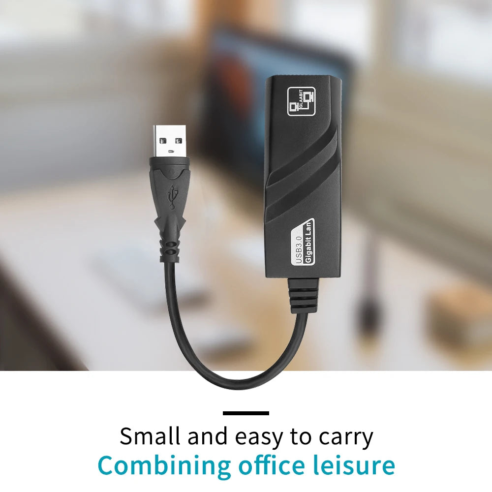 10/100/1000Mbps USB 3.0 Wired USB TypeC To Rj45 Lan Ethernet Adapter Network Card for PC Macbook Windows Laptop