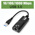 10/100/1000Mbps USB 3.0 Wired USB TypeC To Rj45 Lan Ethernet Adapter Network Card for PC Macbook Windows Laptop