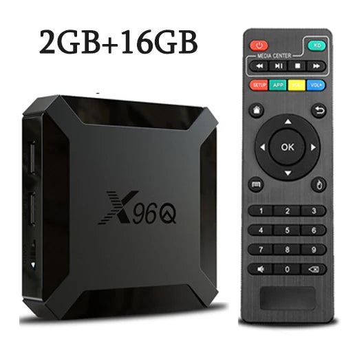 Hot X96Q Android 10.0 Fast Smart TV BOX 2GB 16GB Allwinner H313 Quad Core 4K 2.4G Wifi Set top box 1G8G Media Player