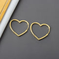 925 Sterling Silver Earrings Charm Women Trendy Jewelry Vintage Simple Retro Party Accessories Gifts Heart Gold Earring