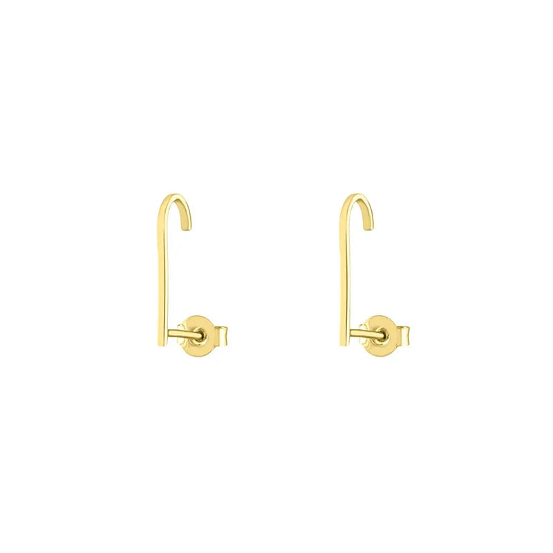 CRMYA Classic Piercing Ear gold-plated Cubic Zircon Hook Stud Earrings For Women Korean Fashion Jewelry Wholesale