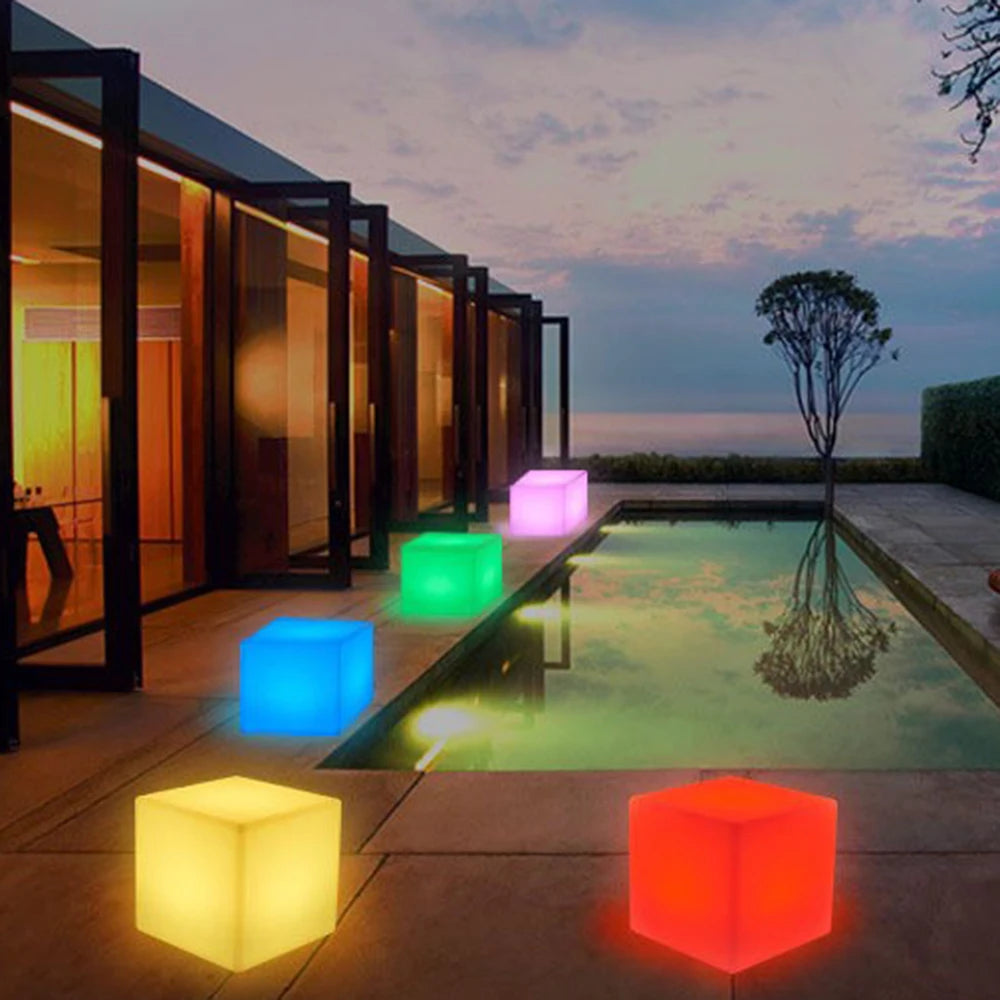 LED Luminous Night Light Remote Control Atmosphere Lamp Adjustable Coffee Shop Bar Garden Outdoor Lighting for Atmosphere Creati