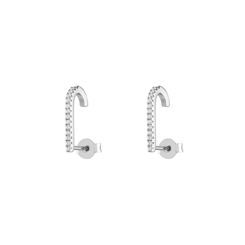 CRMYA Classic Piercing Ear gold-plated Cubic Zircon Hook Stud Earrings For Women Korean Fashion Jewelry Wholesale