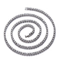 New Classical 4MM Tennis Chain Iced Out Bracelet Necklace Men Fashion Hip-Hop Jewelry Women 8/18/20/24/inch Choker Gift