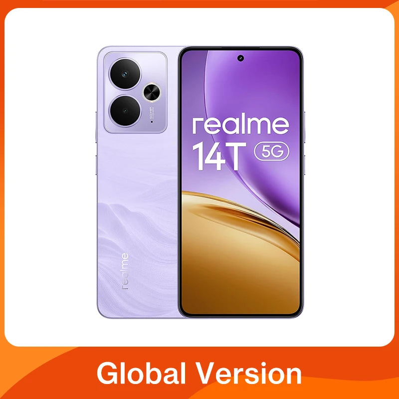 【Brand+】realme 14T 5G Smartphone MediaTek Dimensity 6300 6.67“ OLED Display 6000mAh Battery Next AI IP69 Water Resistant