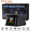 P10 Pro Head Up Display On-board Computer Car Digital OBD2 Mileage OBD Driving Computer Display Speedometer Temperature Gauge