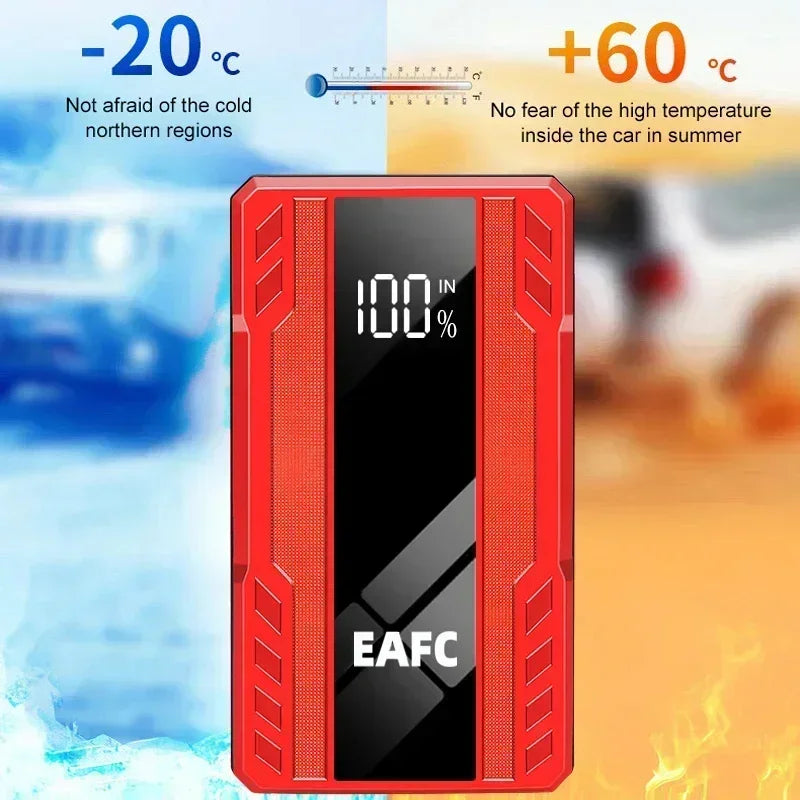 EAFC 1000A 12V Car Jump Starter Power Bank Portable Power Bank with USB Quick Charge & LED Light for Cars, Trucks, Motorcycles