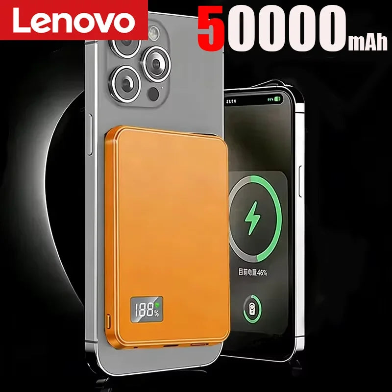 Lenovo Large Capacity Magnetic Power Bank  20W Wireless Fast Portable Charger for Magsafe Powerbank for iPhone Samsung 2026 New