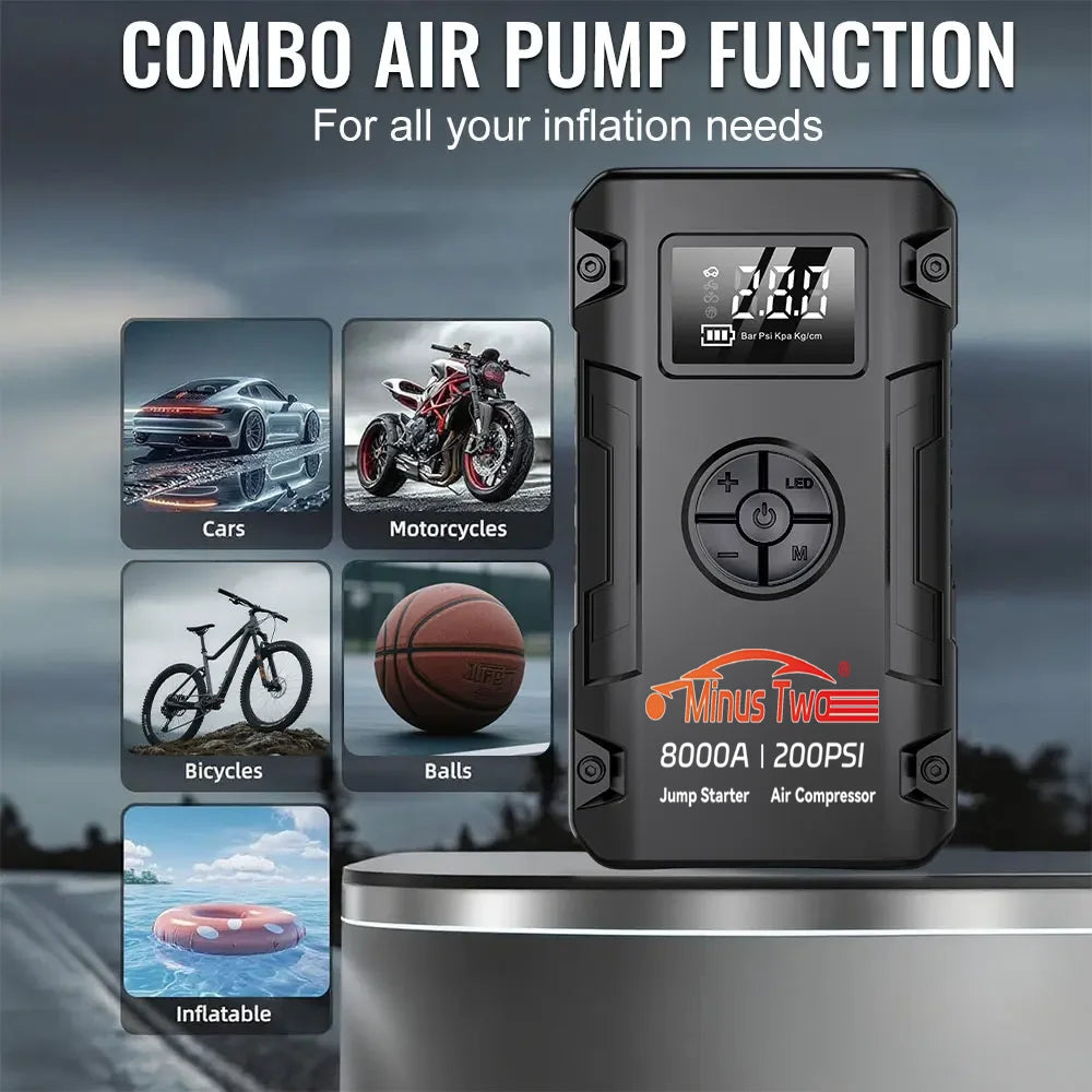 Wireless Peak Car Jump Starter, Portable Emergency Booster & Car Power Supply, All-in-One Backup Power for Vehicle SUV Truck