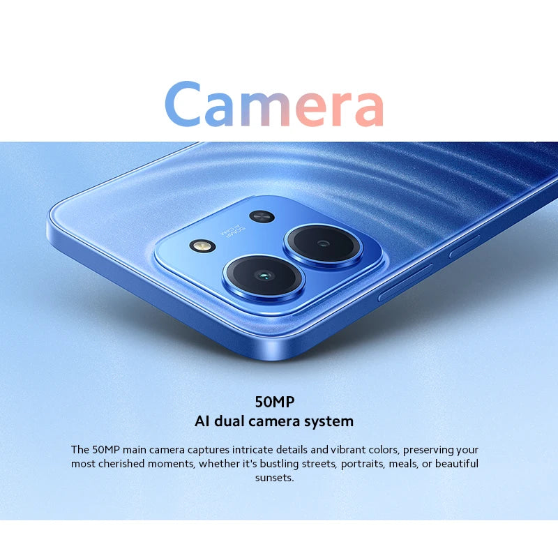Xiaomi Redmi 15C Global Version Smartphone 50MP main camera 120Hz 6.9" Dot Drop display 33W charging MediaTek Helio G81-Ultra