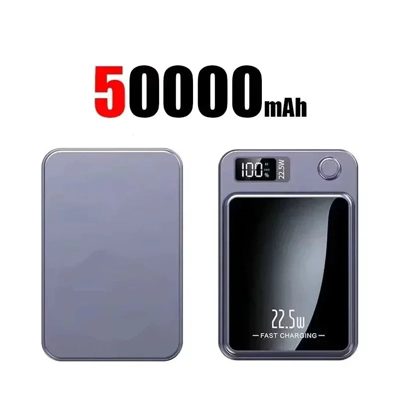 Lenovo Magnetic Wireless Power Bank 500000mAh PD22.5W Large Capacity Fast Charging External Battery For iPhone Huawei Samsung