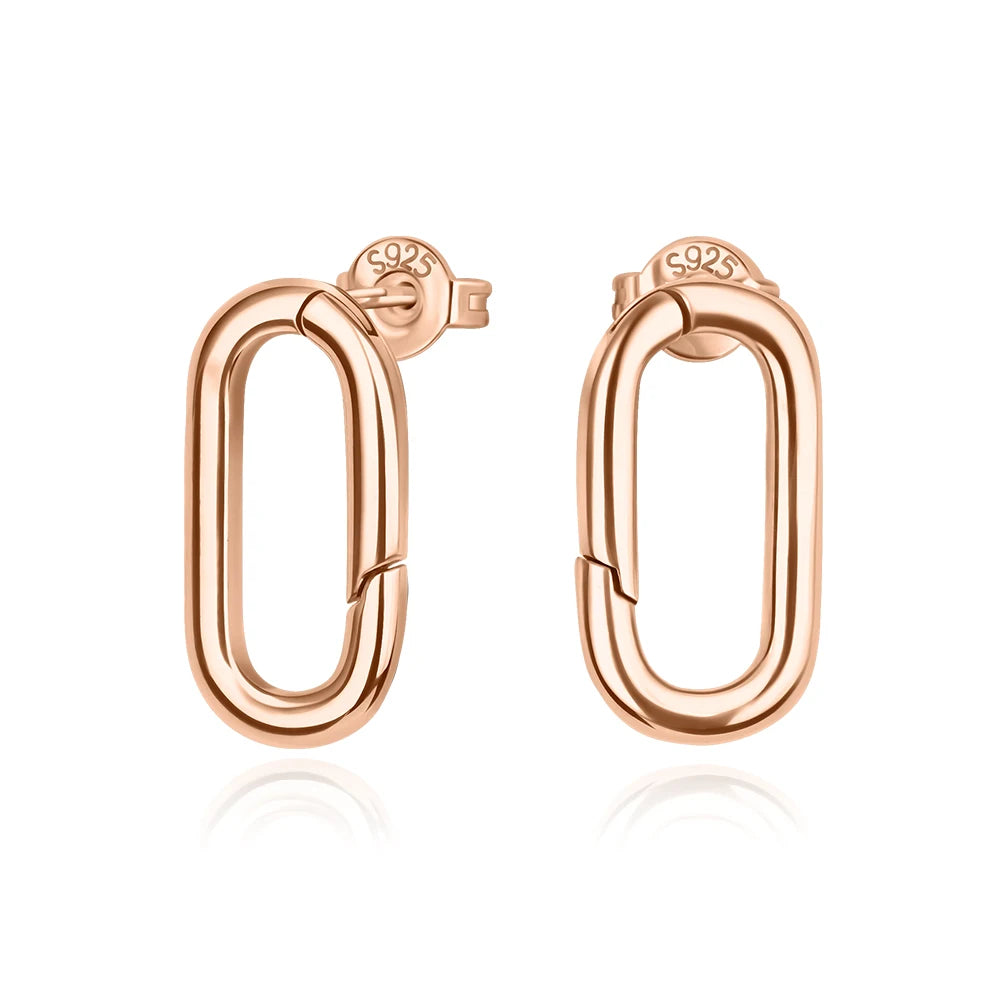 925 Sterling Silver 2026 New Earrings Sparkling Zircon Studs, 3 Color Gold/Rose Gold/Silver Fashion Accessory For Daily Use