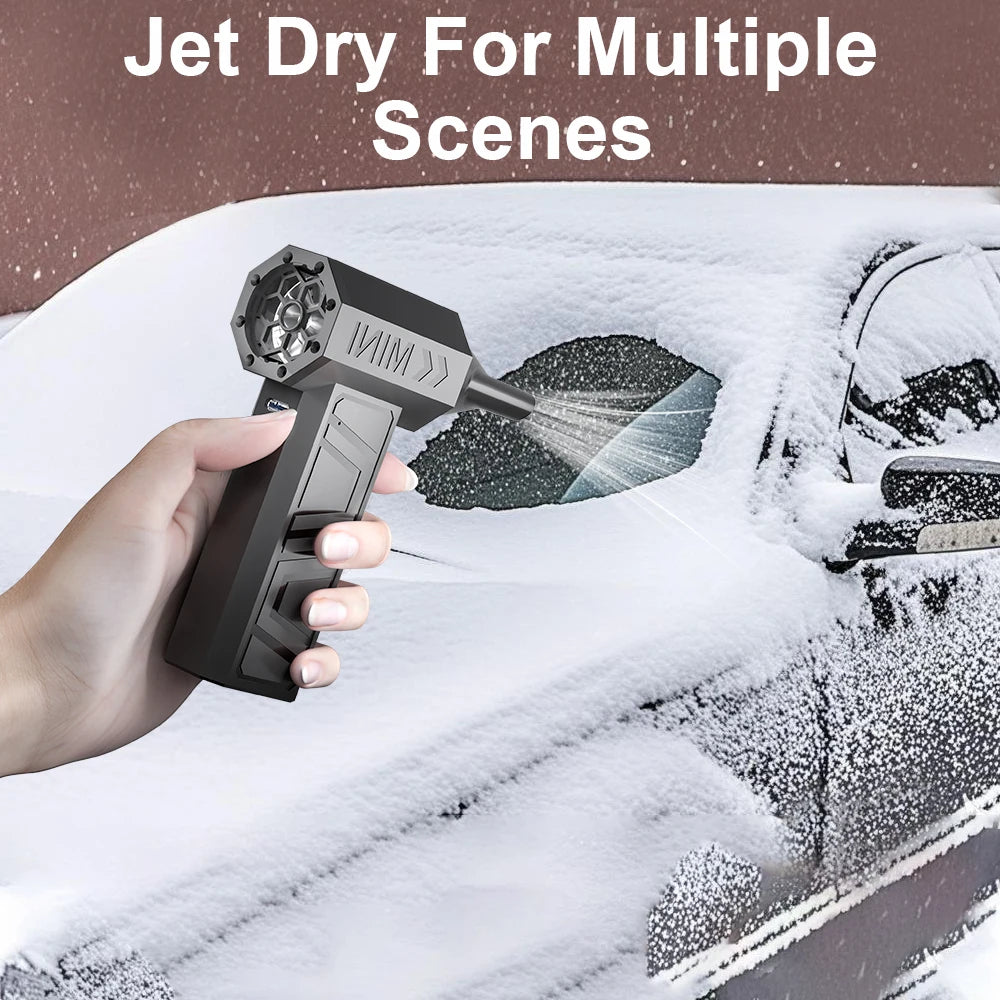 Violent Fan 2025 New Car Fan Cleaning Jet Blower Tools Electric Air Duster Portable Type-C Charging Turbo Fan Blowing Snow