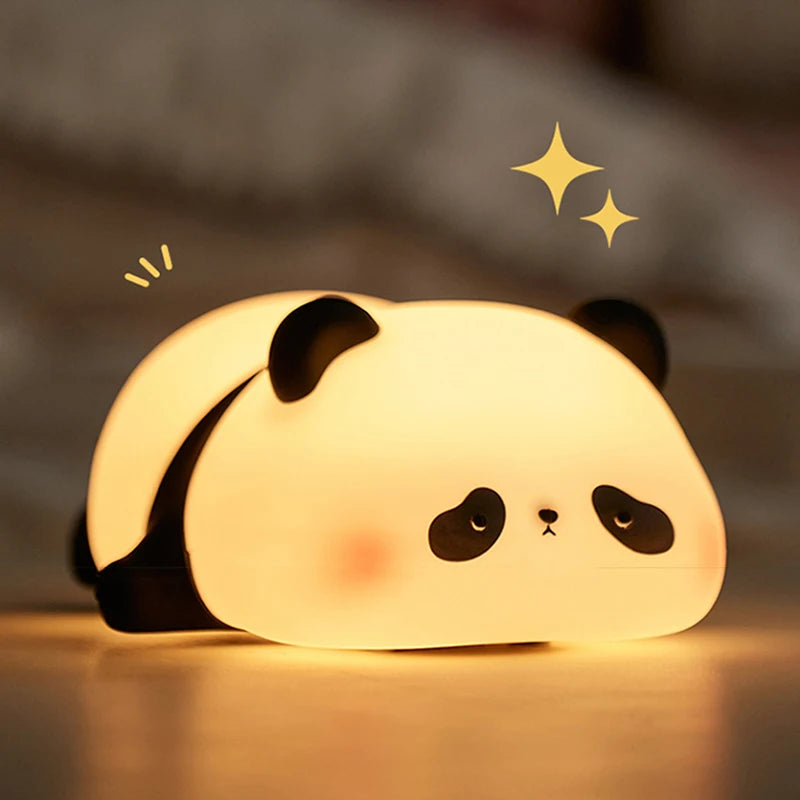 Easter Bunny Lamp Panda Light Ornament Cute Rabbit Lamp Decorations Desk Accessories Cartoon Reading Light Easter Gifts