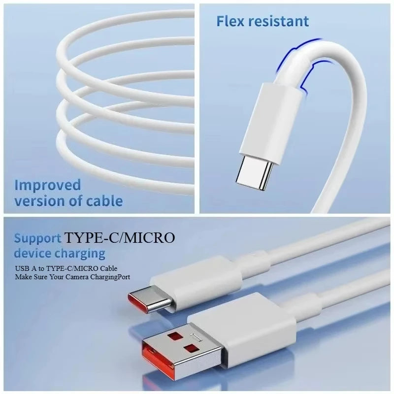 NNBILI USB Type C Cable 1M 1.5M 2M 3M 5M 8M 10M 12M 14M USB C 6A Fast Charge Equipment Universal Cable for Samsung Camera PS5 VR