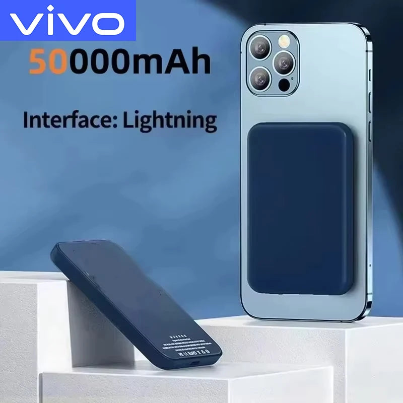 VIVO 500000mAh Magnetic Power Bank Wireless Durable Portable Fast Charger Large Capacity for Magsafe for iPhone 17/16/15/14