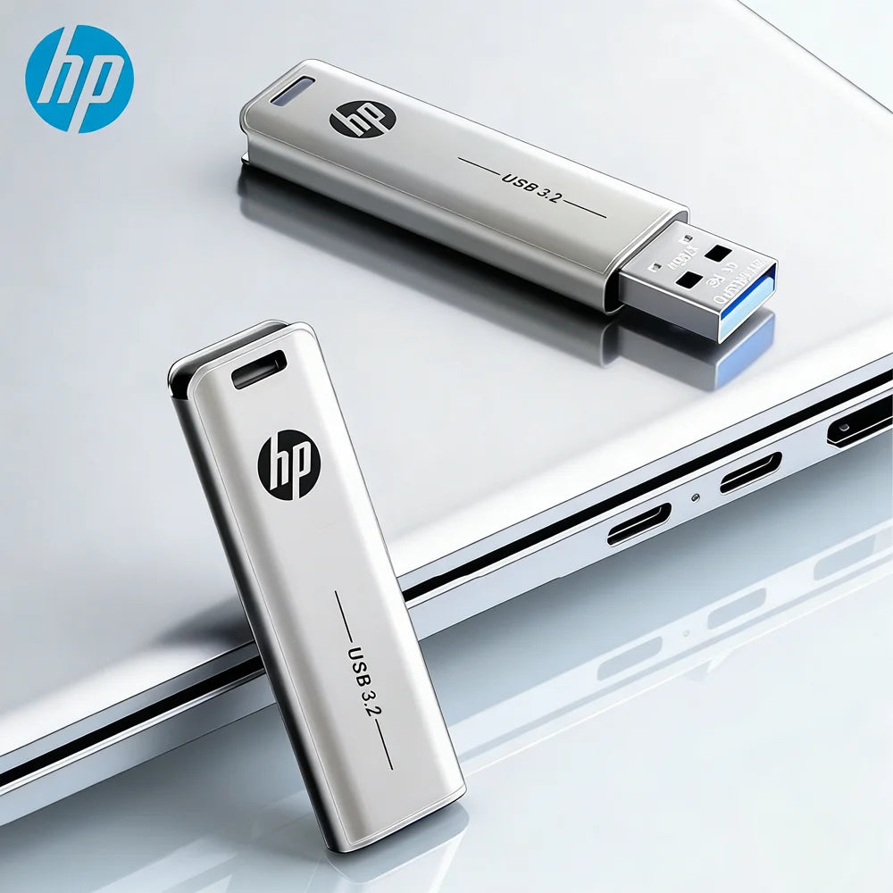 HP 32GB Flash Drive USB3.2 Disk 64GB 128GB 256GB High Speed External Storage Metal Pen Drive USB Sticks for PC Desktop