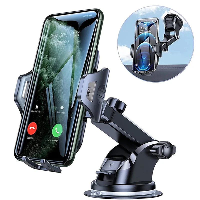 Car Sucker Phone Holder Mount Stand Portable Phone Stand Extension Arm Cell Phone Support For iPhone 14 13 Xiaomi Huawei Samsung