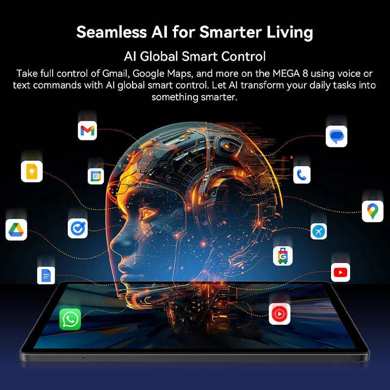【World premiere】Blackview MEGA 8 Tablet 13 inch FHD+ 90Hz Display 11000mAh  AI Android 15 50Mp Camera 4 BOX Speakers 4G Pad PC