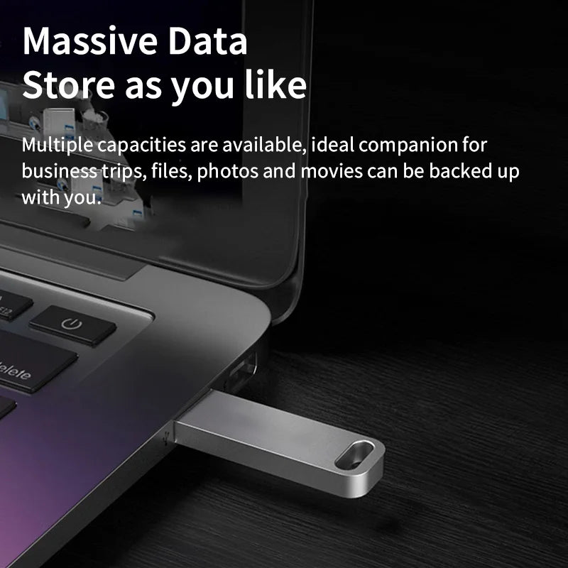 2TB USB 3.2 Flash Drive High Speed Metal U Disk TypeC Memory Stick Waterproof SSD Storage PC Phone Data Transfer Portable 2026