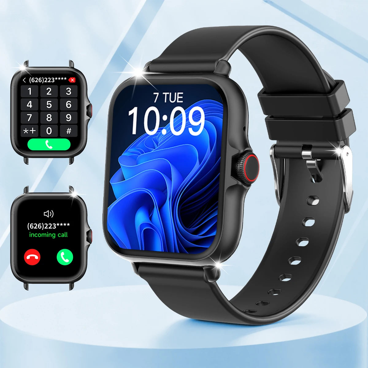 New 1.83''Screen Smartwatch Wireless Call Message Reminder Multiple Sports Modes Remote Camera Perfect Holiday Gift Men Women