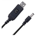 5.5*2.1mm WiFi to Powerbank Cable Connector DC 5V to 12V USB Cable Boost Converter Step-up Cord for Wifi Router Modem Fan
