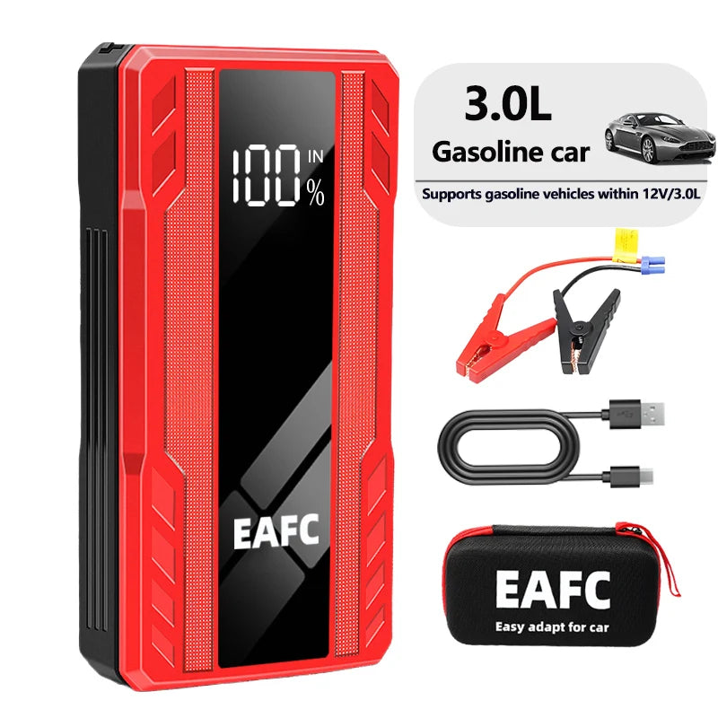 EAFC 1000A 12V Car Jump Starter Power Bank Portable Power Bank with USB Quick Charge & LED Light for Cars, Trucks, Motorcycles