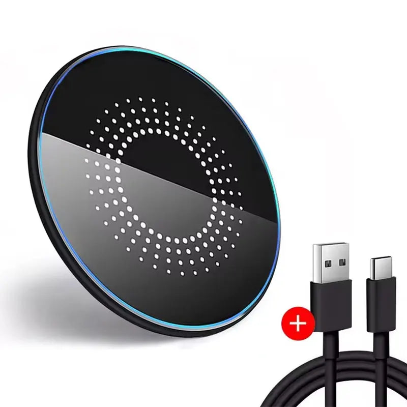 15W Fast Wireless Charger Pad Universal Wireless Charging Station For Magsafe iPhone 17 16 15 14 13 12 Pro Max Samsung S20-S25