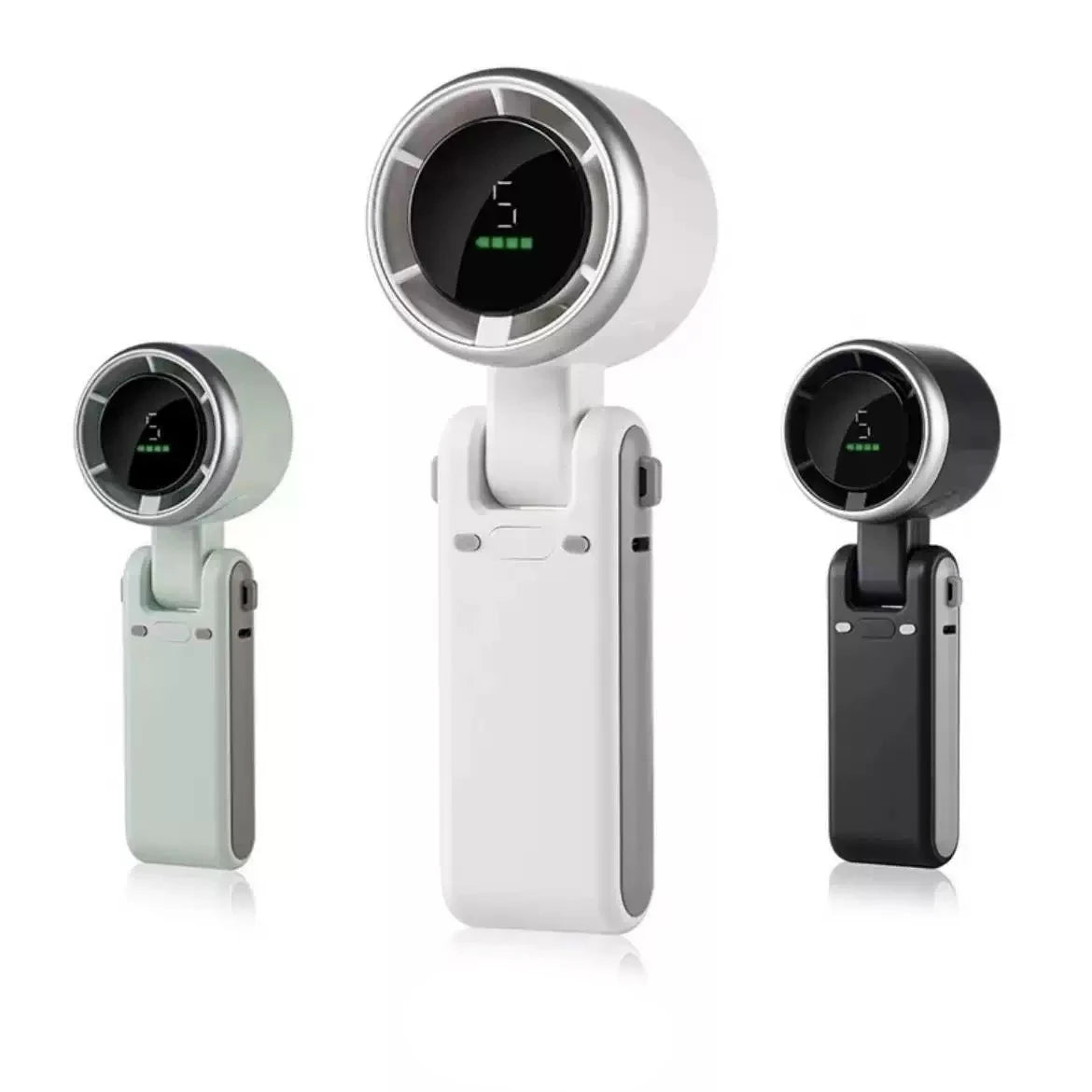 2026 NEW Handheld Turbo Fan Wearable Personal Desk Fan Small Mini Fan With Smart Digital Display Folding