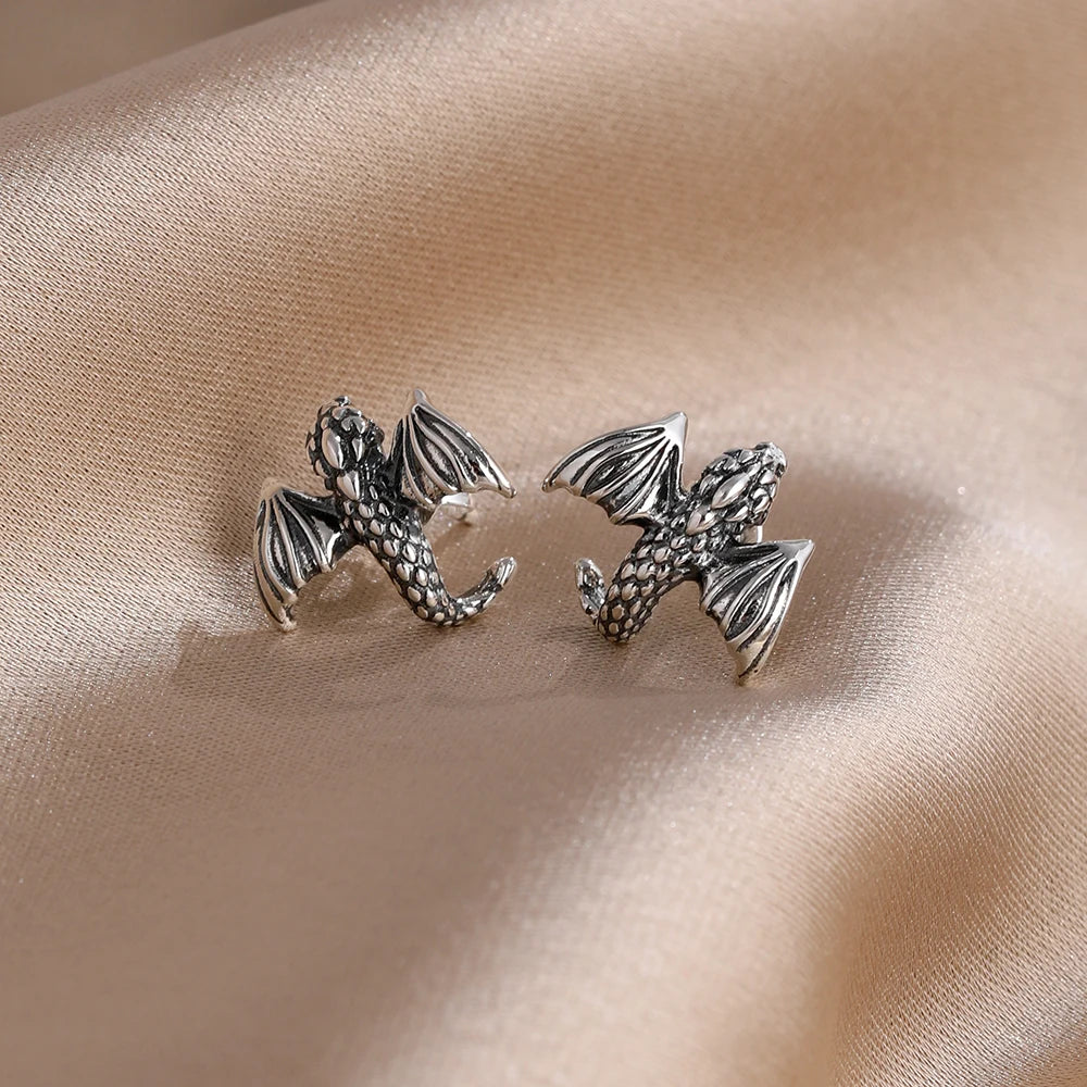 Fashionable Silver Plating Black Cat Pearl Pink Bow Round Heart Shape Pendant Earrings For Women DIY Jewelry
