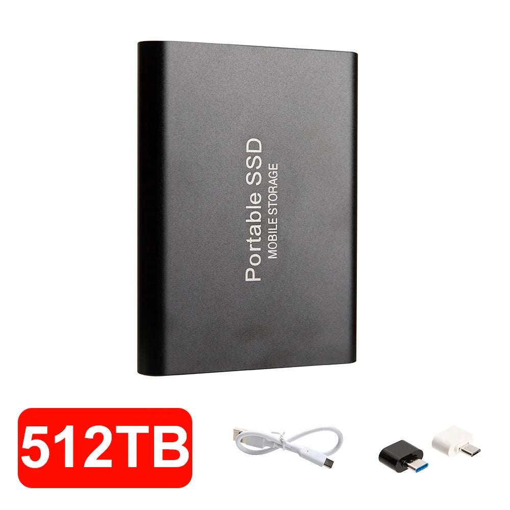 12TB External SSD Portable USB C Solid State Drive Ultra Thin Powerful Performance Game File Storage