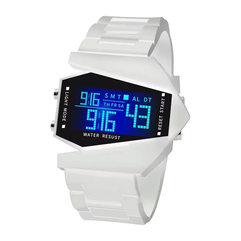Men Woman Digital Watch Sports Alarm Clock Multifunctional Fighter Jet Airplane Watch Couple wristwatch Children Student Watches