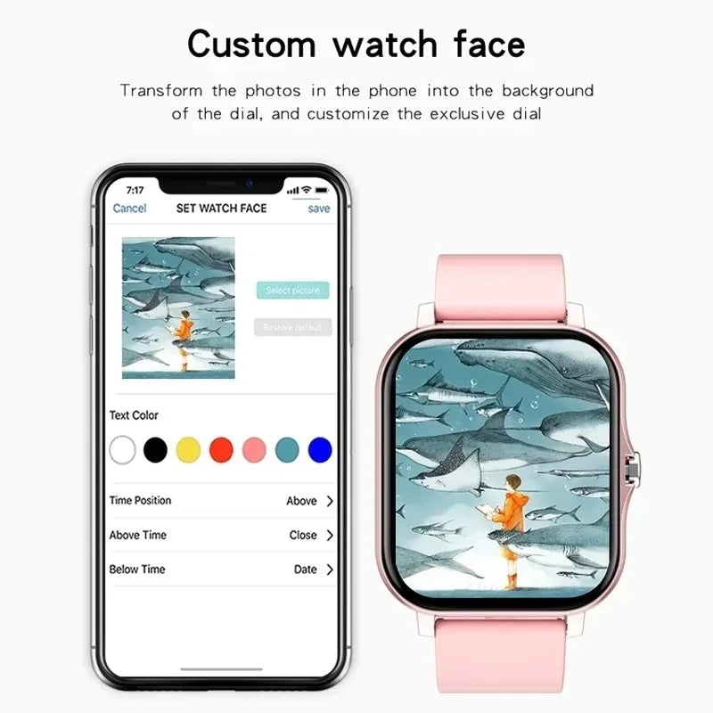 Sports Smartwatch 2026 Color Screen Bluetooth Call Monitoring Men Smart Watch Connect Phone Women Fitness Calories Alarm Clock