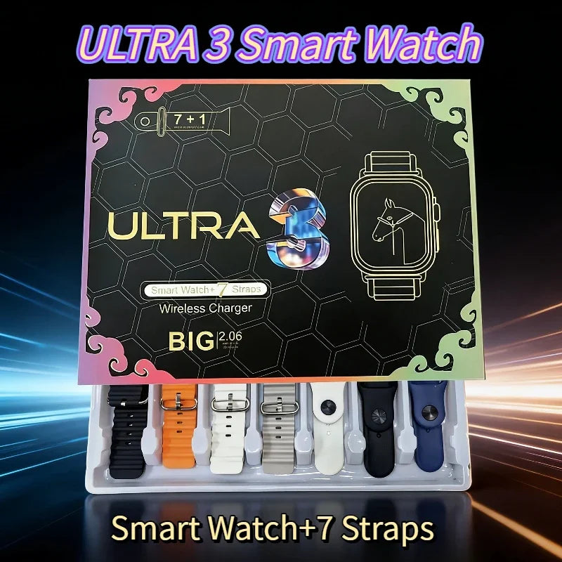 7 in 1 strap watch DT900 Support Music Wireless charging Bluetooth Calling Health& Fitness Tra Sports smart watch men and women
