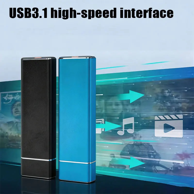 Fast transmission external solid-state drive, portable SSD, 2TB/4TB high-capacity external hard drive, suitable for PC/data tran