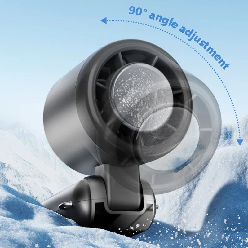Lenovo Ice Cooling Handheld Fan 100 Speeds Turbo Portable USB Desk Fan Foldable/Hangable for Outdoor Fast Chill Ice Compress