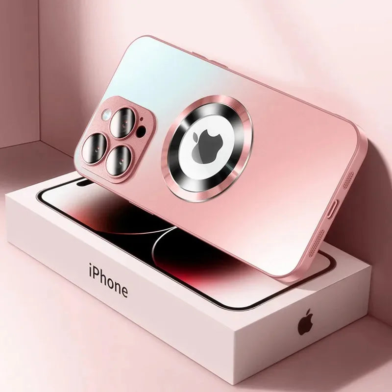 Luxury Matte Magnetic For Magsafe Case For iPhone 16 15 Pro Max 14 13 12 11 Camera Protection Shockproof Wireless Charging Cover